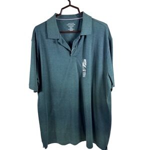Cactus Performance Polo‎ XXL Hunter Green Heather Short Sleeve Mens Shirt